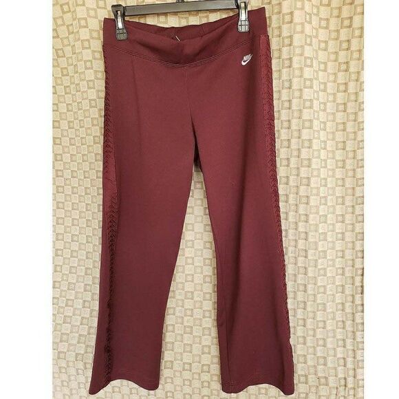 Nike Women's Petite Jogging Lounge Pants Burgundy Small - Picture 1 of 6